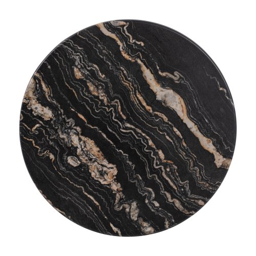 TABLETOP ROUND 5787 WERZALIT Φ60 BLACK GOLD MARBLE