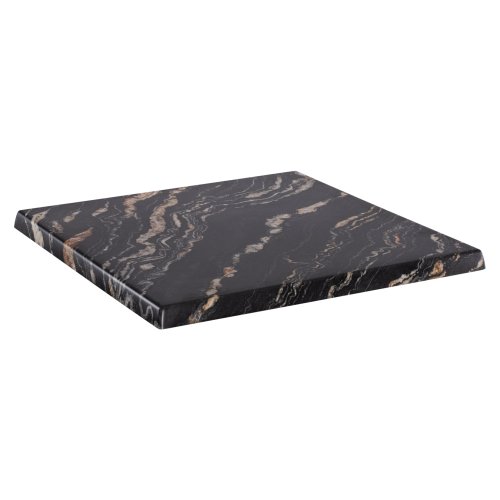 TABLETOP 5787 SQUARE WERZALIT 60X60cm BLACK GOLD MARBLE