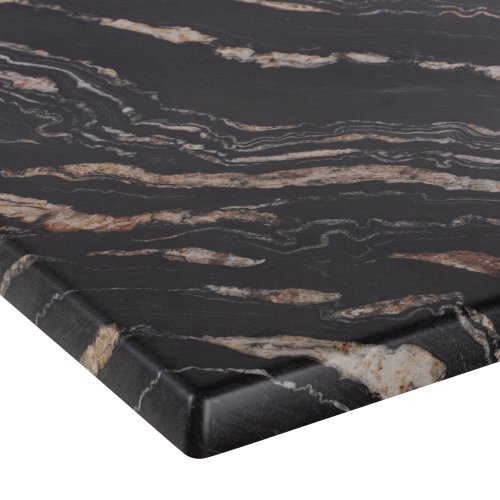 TABLETOP 5787 SQUARE WERZALIT 60X60cm BLACK GOLD MARBLE