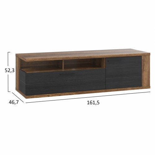 Konsolentisch Ryker Walnuss Grau 161,5x46,7x52,3 cm