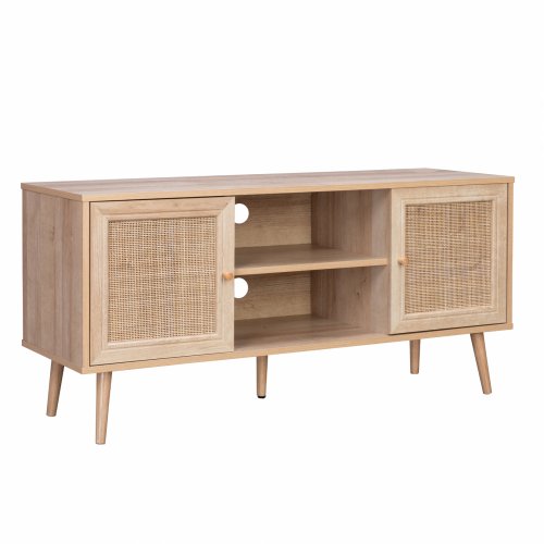 TV Möbel "Colm" im Rattan Design 120x39x56,5 cm