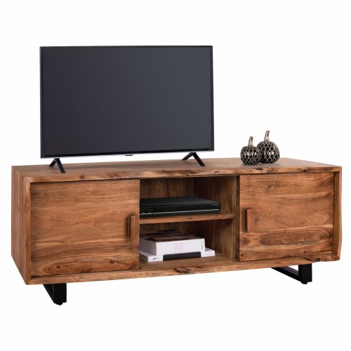 TV Furniture Nicole from solid acacia wood Natural 160x45x57cm