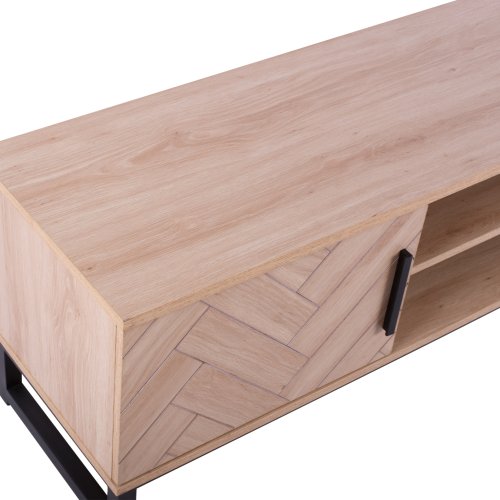ΕΠΙΠΛΟ TV CHANELLE ΣΕ ΦΥΣΙΚΟ ΧΡΩΜΑ ΜΕ ΜΑΥΡΑ ΠΟΔΙΑ 148x39x49Y εκ.