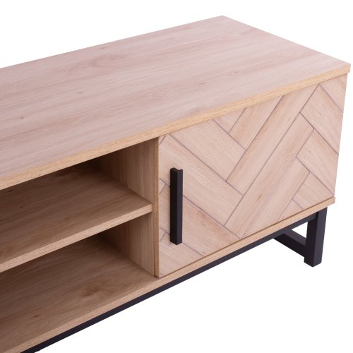 ΕΠΙΠΛΟ TV CHANELLE ΣΕ ΦΥΣΙΚΟ ΧΡΩΜΑ ΜΕ ΜΑΥΡΑ ΠΟΔΙΑ 148x39x49Y εκ.