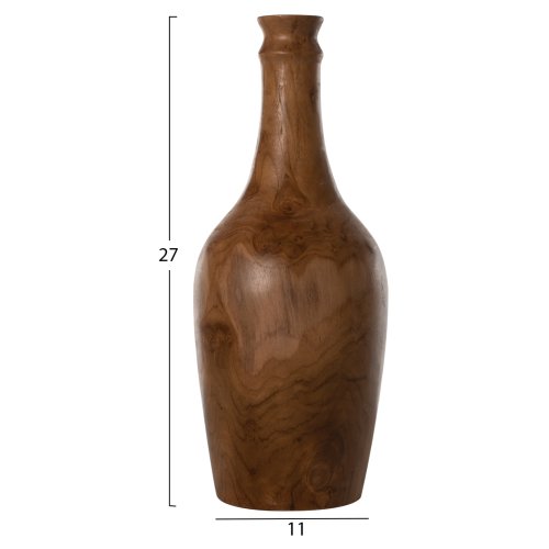 DEKORFLASCHEN 3-TEILIGES SET MASSIVES TEAK NATURAL