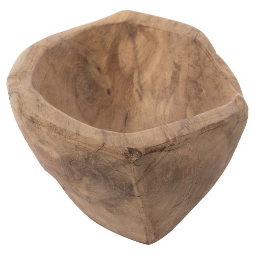 TISCHDEKO-SCHALE AUS TEAKHOLZ 30x6x13Hcm