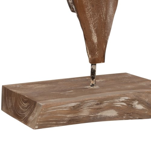 TISCHDEKOR MASSIVES TEAKHOLZ WHITEWASH 26Χ16Χ70H