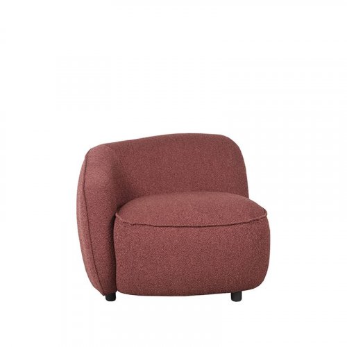 Left armchair "Livo" in red boucle