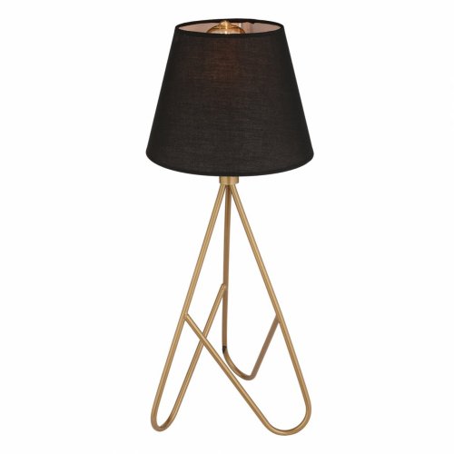 TISCHLAMPE METALLIC GOLD SCHWARZ 24x60 cm