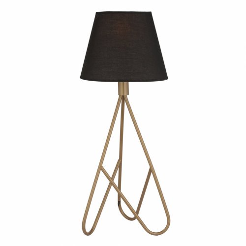 TISCHLAMPE METALLIC GOLD SCHWARZ 24x60 cm