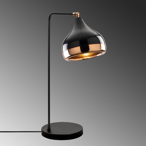 Tischlampe Schwarz Kupfer 17x26x52 cm