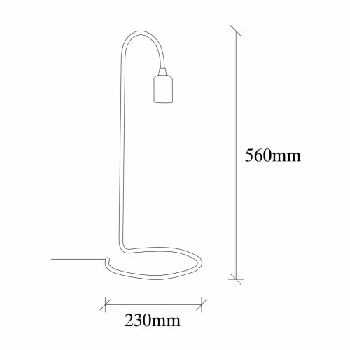Tischlampe Metall Schwarz 20x27x24 cm