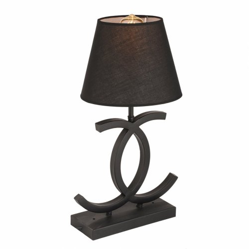 TISCHLEUCHTE METALLIC SCHWARZ 27x45 cm