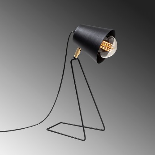 Tischlampe Metall Schwarz 15x25x40 cm