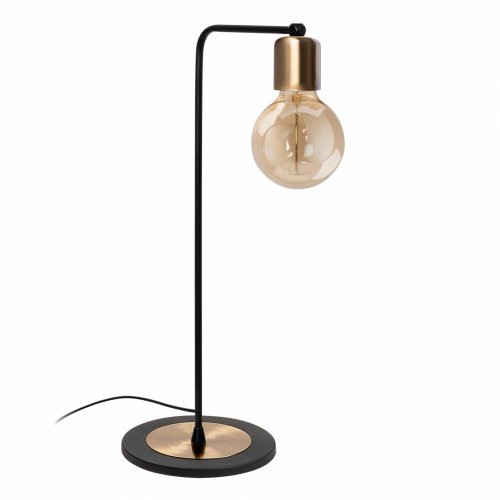 Tischlampe Metall Bronze Schwarz 17x17x52 cm