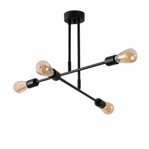 Moderne Metalldeckenleuchte in schwarz (70cm/70cm/40cm)