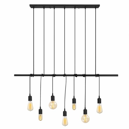 Hängelampe 7Lichter Metall Schwarz 120Χ10Χ180 cm