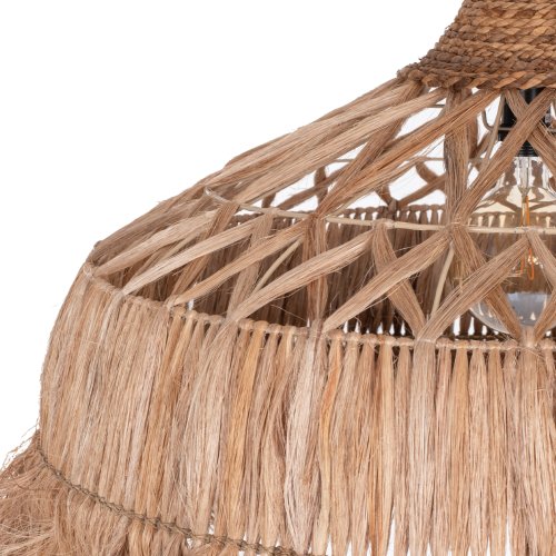 HÄNGELAMPE AUS MANILA-HANNFASERN IN NATÜRLICH Φ80x62-90Ycm