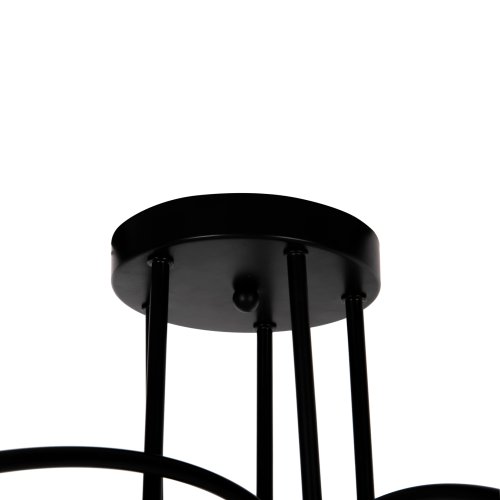 DECKENANHÄNGER 5-LICHT SCHWARZES METALL 76x76x25Hcm