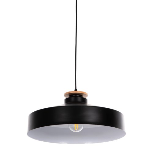 HÄNGELEUCHTE DECKENLEUCHTE SCHWARZ-METALL HUT Φ40x116H
