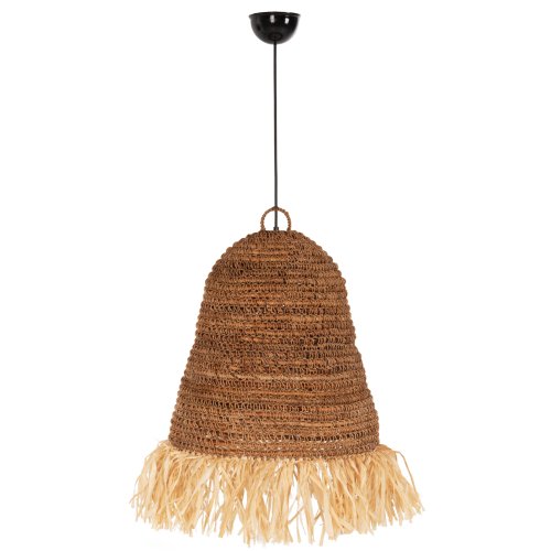 DECKENHÄNGELEUCHTE GETROCKNETE BANANENBAUMFASERN IN NATÜRLICHER FARBE Φ40x62-152Hcm