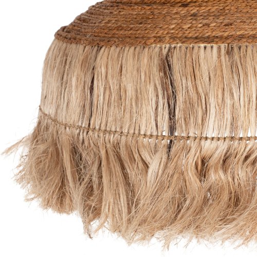 DECKENANHÄNGER MIT FRANSEN AUS ABACA IN NATÜRLICHER FARBE 80x80x70Hcm