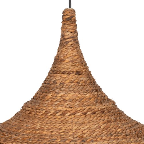 DECKENANHÄNGER MIT FRANSEN AUS ABACA IN NATÜRLICHER FARBE 80x80x70Hcm