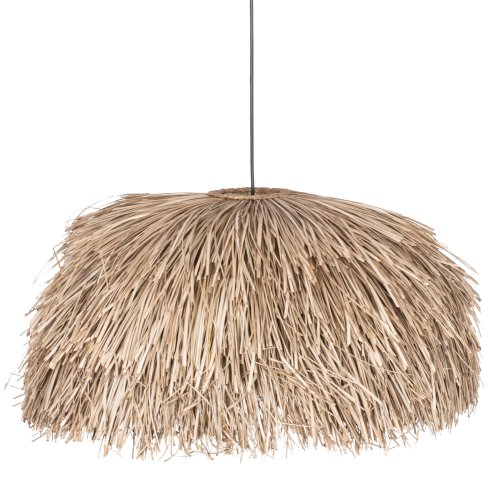 DECKENANHÄNGER MIT PANDAN- UND MENDONG-GRASKAP, NATÜRLICHE FARBE Φ80Χ35Hcm