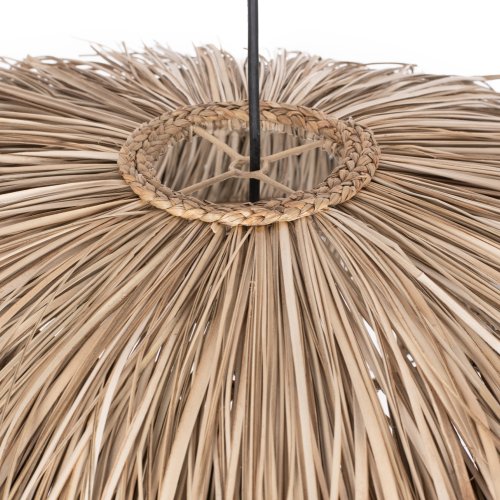 DECKENANHÄNGER MIT PANDAN- UND MENDONG-GRASKAP, NATÜRLICHE FARBE Φ80Χ35Hcm
