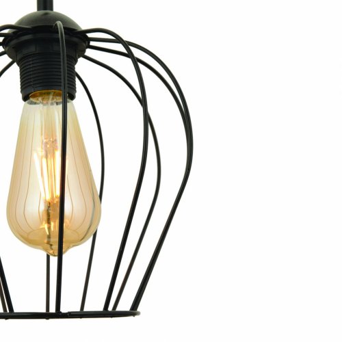 BLACK METALLIC CEILING LIGHT 23x85 cm