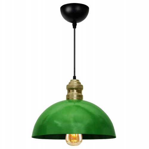 HÄNGELAMPE HELLGRÜN SCHWARZ HALBKUGEL 70CM HÖHE