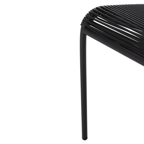 ΚΑΡΕΚΛΑ ΜΕΤΑΛΛO KAI ΣΥΝΘΕΤΙΚΟ RATTAN ΣΕ ΜΑΥΡΟ 54x62x80Υεκ