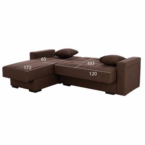 ECKSOFA "CAIDEN" BRAUN 224x152x80 cm WW3190.02
