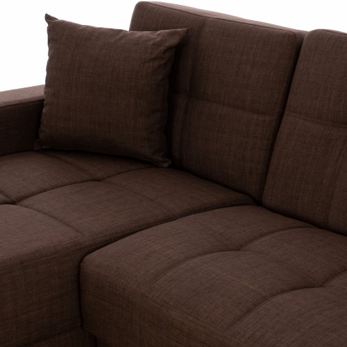 ECKSOFA "CAIDEN" BRAUN 224x152x80 cm WW3190.02