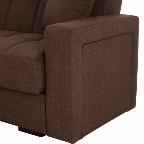 ECKSOFA "CAIDEN" BRAUN 224x152x80 cm WW3190.02