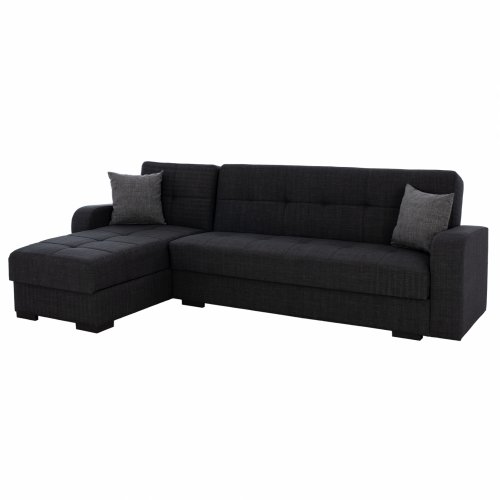 CORNER SOFA CAIDEN  DARK GRAY FABRIC WW3187.01