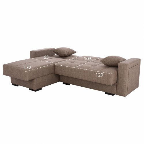 ECKSOFA "CAIDEN" BEIGE 224x152x80 cm WW3190.03