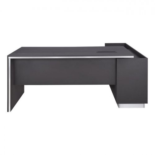 Professional office table Rosewood "LEFT" made of stepped melamine in gray and wenge colors (180x170x76 cm)