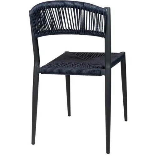 "Jonah" Stuhl in blau aus Aluminium im Geflecht Look