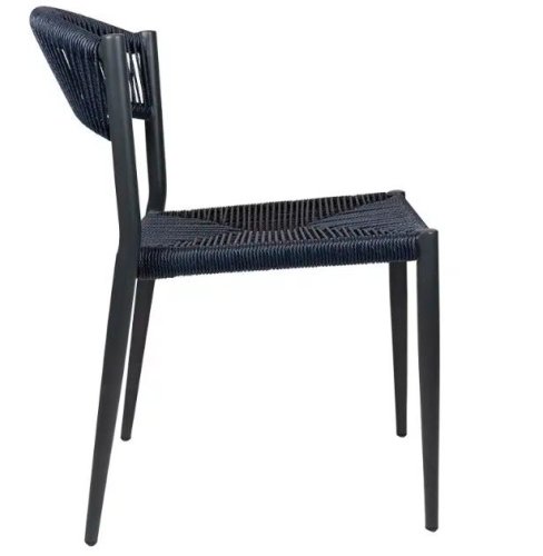 "Jonah" Stuhl in blau aus Aluminium im Geflecht Look