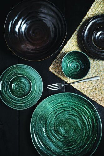 Flat plate Tognana Material Green Ø23.5xH 3 cm 6 set