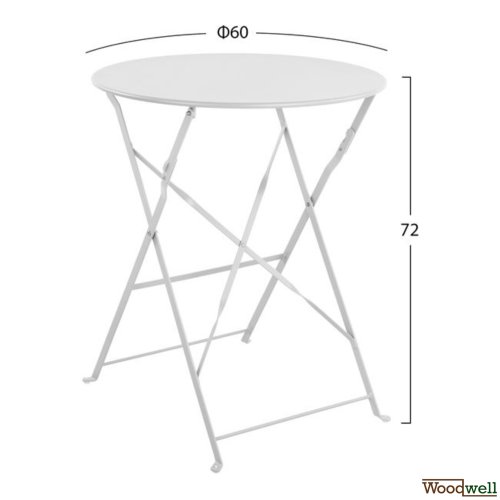 Bistro Metall Garten-Set, Balkon-Set, 3tlg, Weiß