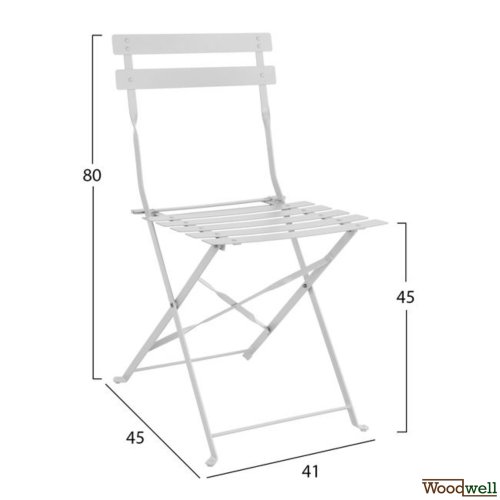 Bistro Metall Garten-Set, Balkon-Set, 3tlg, Weiß