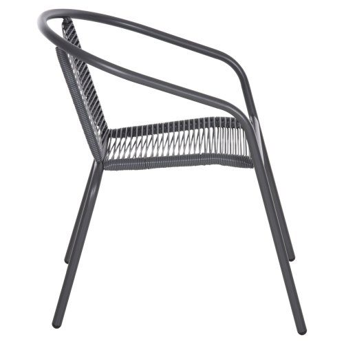 ΠΟΛΥΘΡΟΝΑ ΜΕΤΑΛΛΟ ΓΚΡΙ-ΣΥΝΘ. RATTAN ΓΚΡΙ 54x61x75Υεκ.