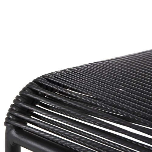 ΚΑΡΕΚΛΑ ΜΕΤΑΛΛO KAI ΣΥΝΘΕΤΙΚΟ RATTAN ΣΕ ΜΑΥΡΟ 54x62x80Υεκ