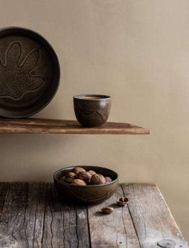 Flat plate recycled "Bonna Terra Prints" 21cm 6 set