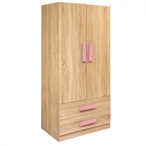 Wardrobe 2Door "Playroom Sonama" in pink 80x50x180cm