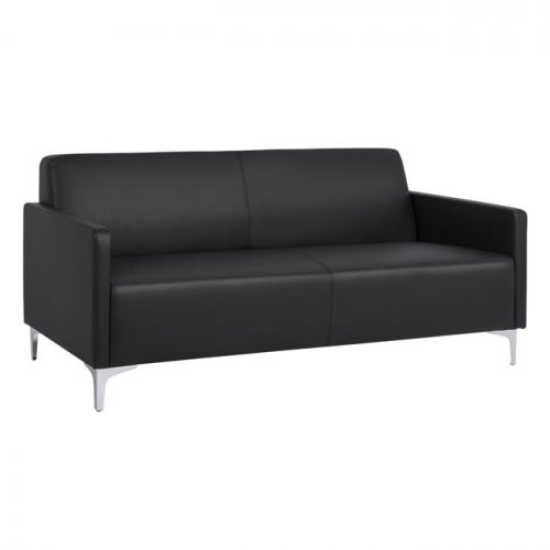 Sofa 3-Sitzer "Nellie" aus schwarzem PU 163x71x71cm