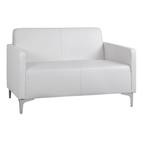 Sofa 2-Sitzer "Nellie" aus weißem PU 113x71x71cm