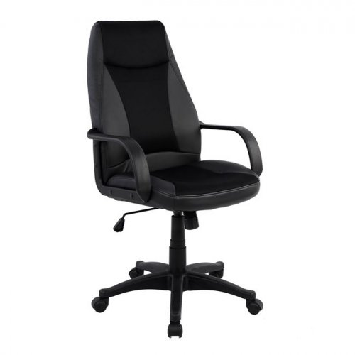 Bürodrehstuhl Kunstleder schwarz
